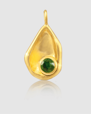 Intuition Charm - Green Quartz | Gold