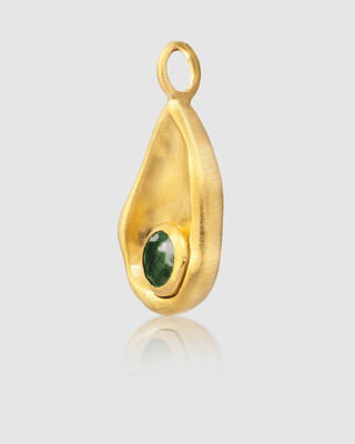 Intuition Charm - Green Quartz | Gold