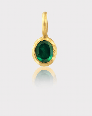 Glimmer Charm - Green Quartz | Gold