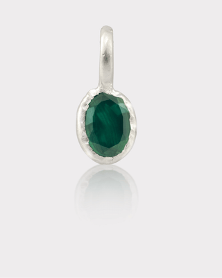 Glimmer Charm - Green Quartz | Silver