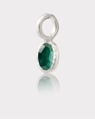 Glimmer Charm - Green Quartz | Silver